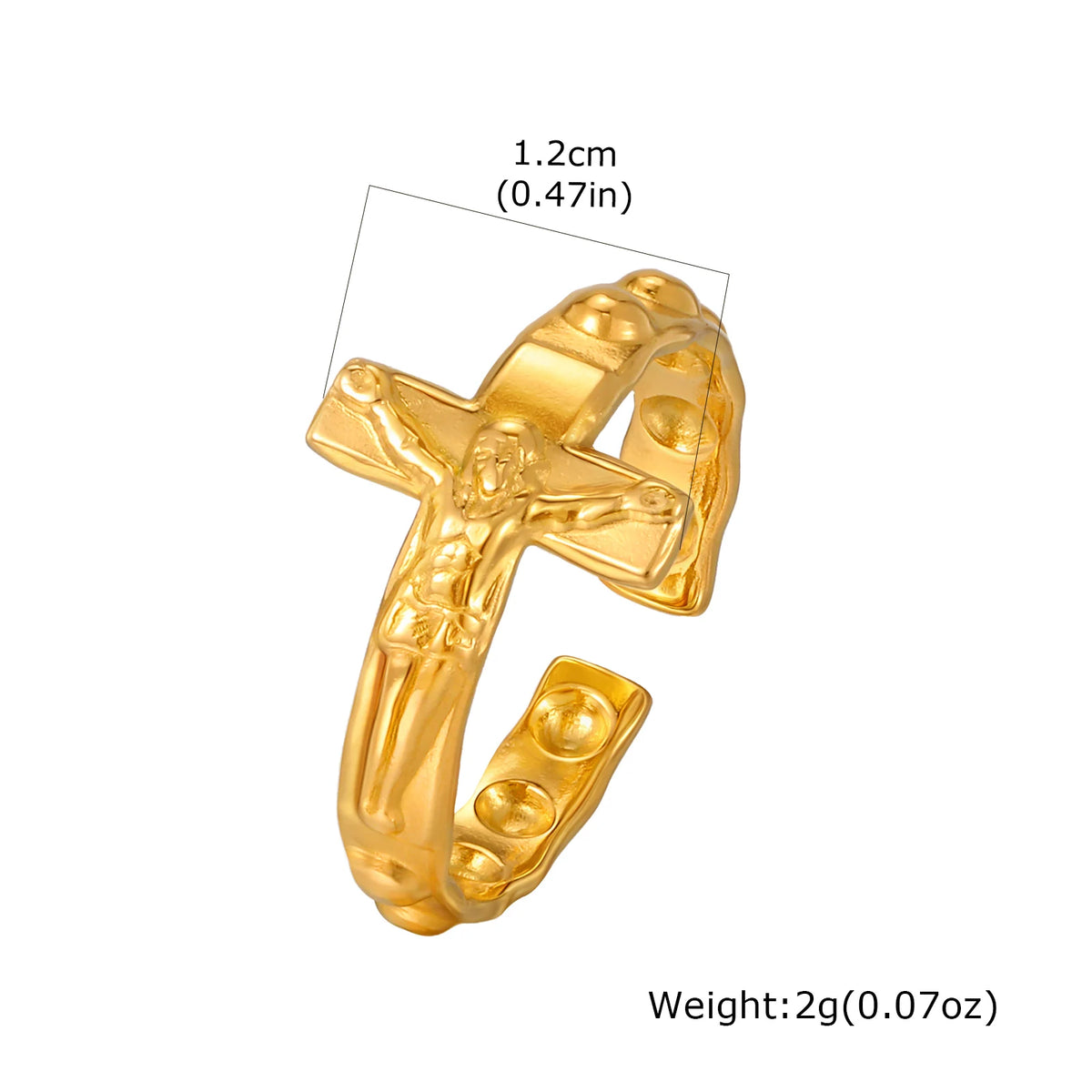 PENDRA Quinorin Cross Charm Ring