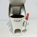 European Candle Cup Cheese Chocolate Melting Ceramic Mug Heating Food Ceramic Mug with Fork Creative Coffee Mug Tableware