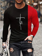 PENDRA Printed Long Sleeve God T-Shirt