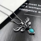 PENDRA Reindeer 316L Stainless Steel Deer Pendant Necklace