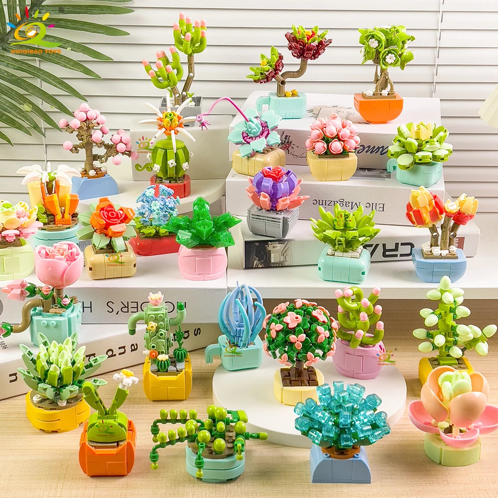 PENDRA Succulent Potted Floral Building Set