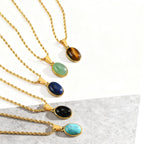 PENDRA Oval Stone Pendant Necklace