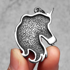 PENDRA Mythical Unicorn Animal Steel Necklace