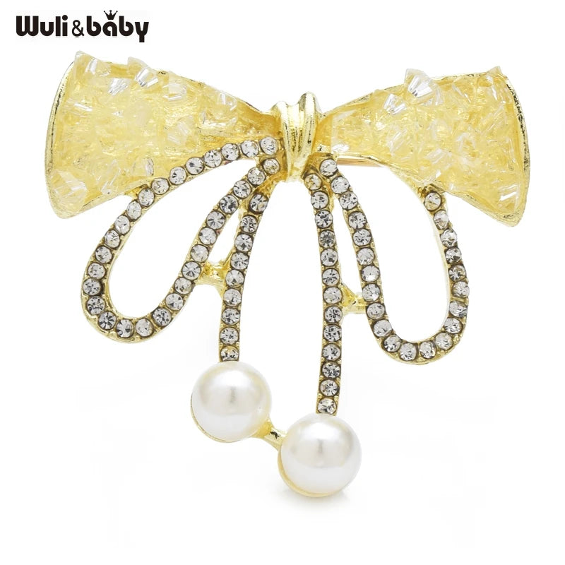 PENDRA Bellamy Handmade Crystal Bowknot Brooch