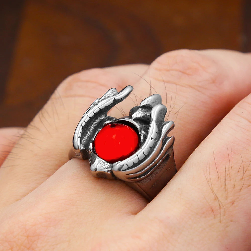 PENDRA Redwing Gothic Stainless Steel Wings Pendant