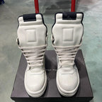 PENDRA White Geobasket White Leather High-Top Zip Thick-Sole Edition 2 Ankle Boots