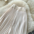 Korean version light mature style high waisted pleated wide leg pants women's spring commuting loose high-end fashion pants