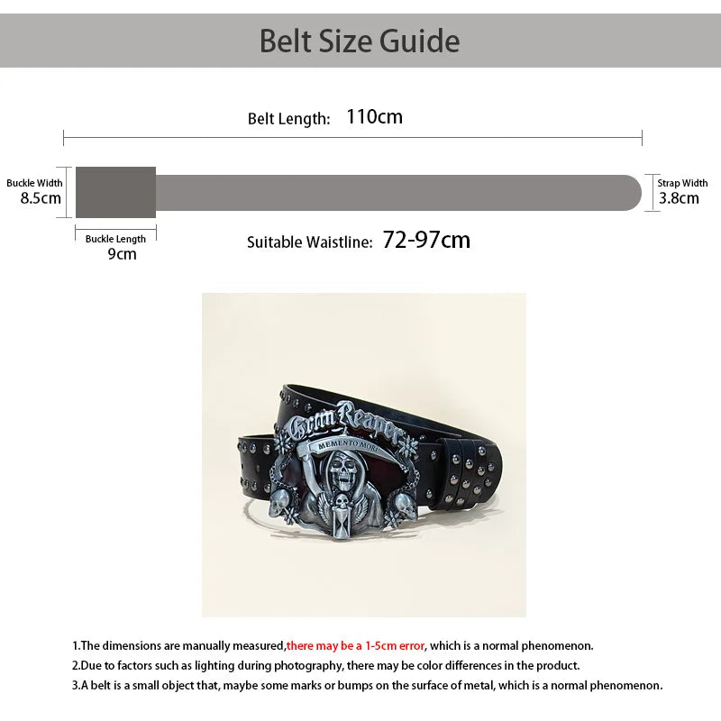 PENDRA Galaeva Black Skull Luxury Belt