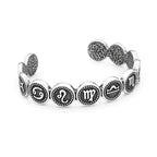 PENDRA Zodiac Twelve Constellation Stainless Steel Cuff Bracelet