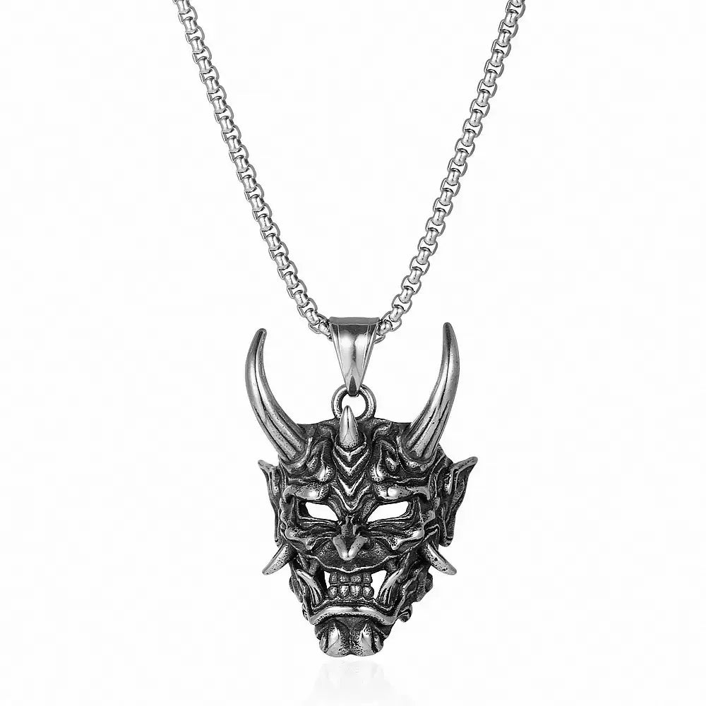 PENDRA Demonmask Samurai Ghost Demon Mask Pendant