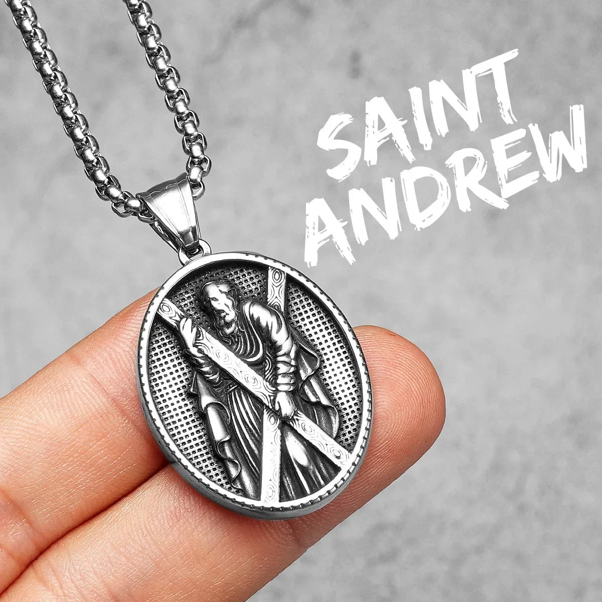 PENDRA Catholic Padre Pio Steel Necklace