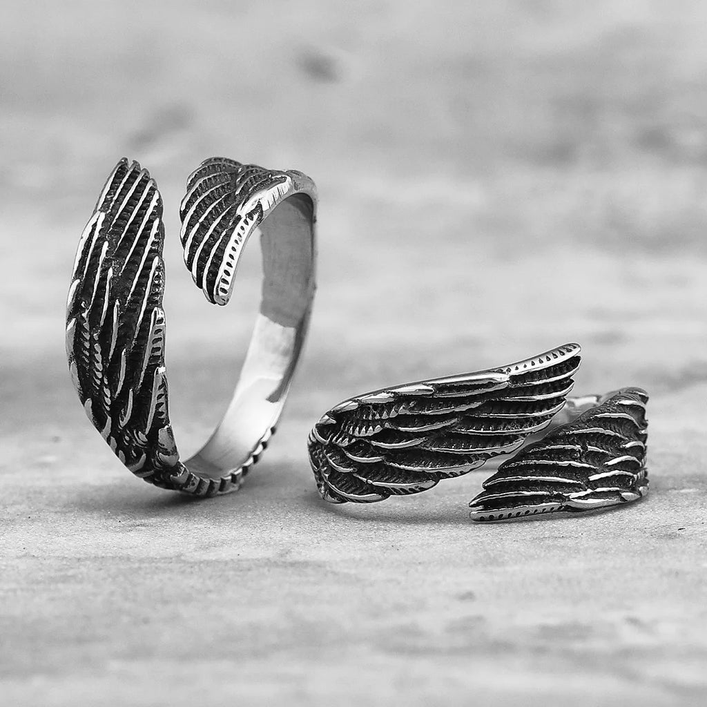 PENDRA Angel Wings Punk Ring