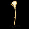 PENDRA Ginkgo 2-Color Minimalist Metal Leaf Brooch