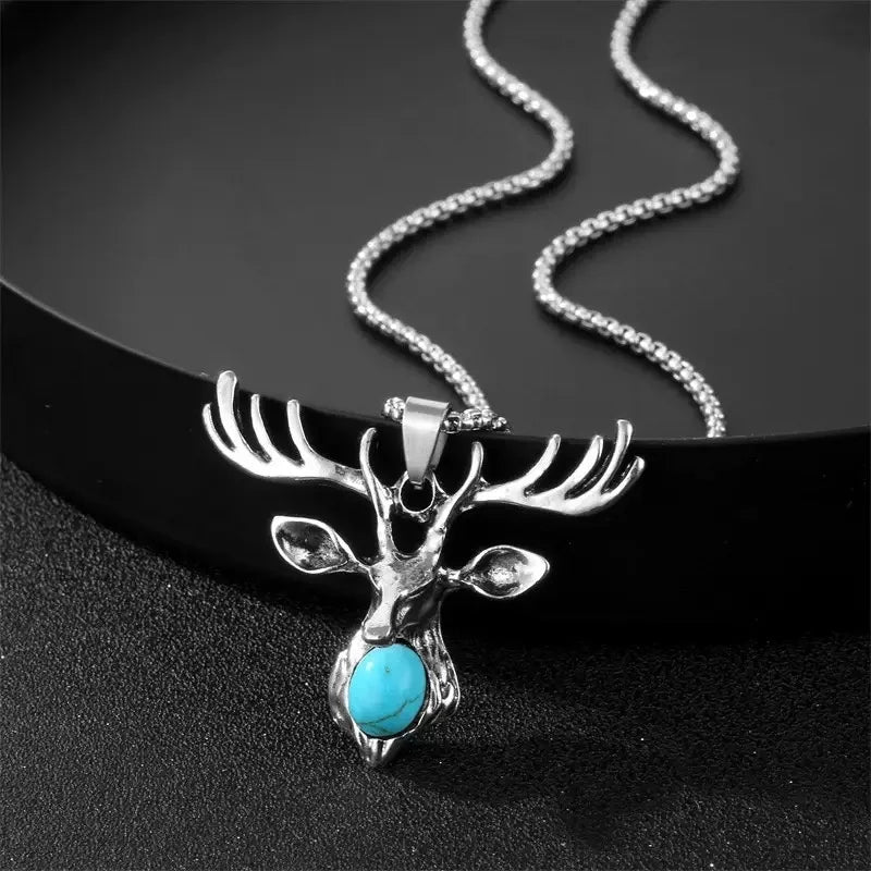 PENDRA Reindeer 316L Stainless Steel Deer Pendant Necklace