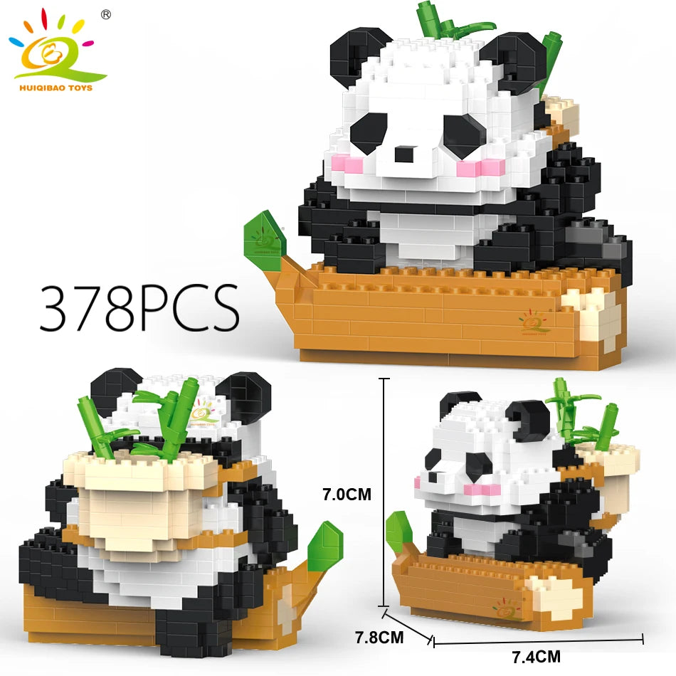 PENDRA Cute Panda Micro Building Set