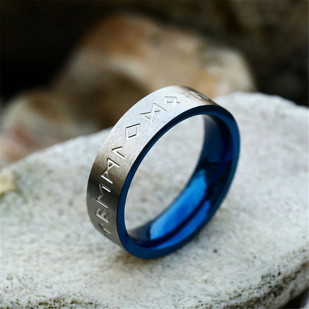 PENDRA Rune Blue Gold Ring