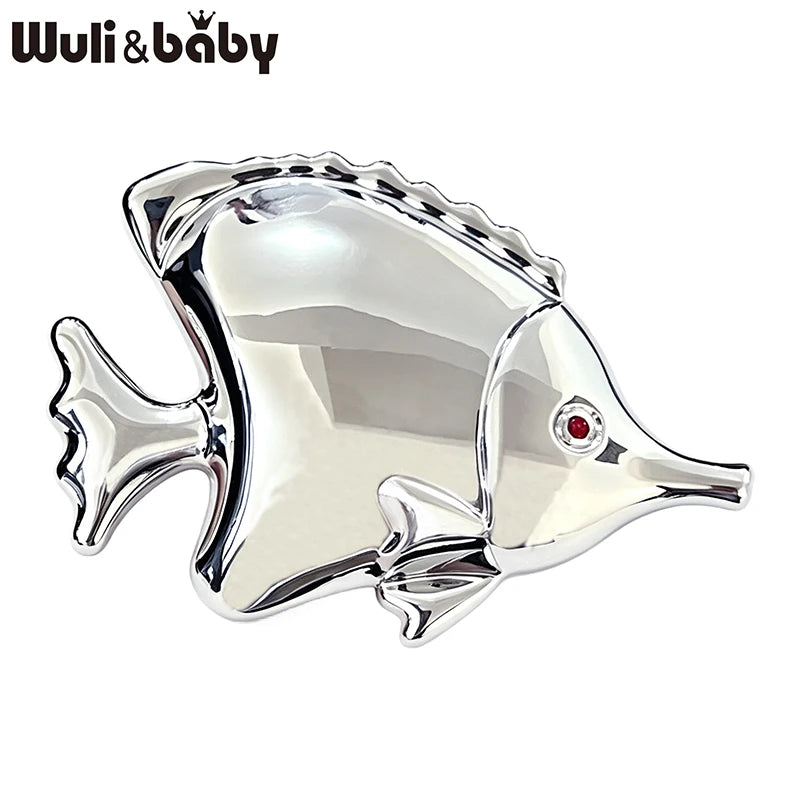 PENDRA Stainless Steel Fish Brooch