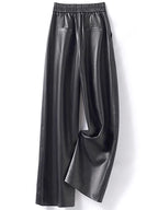 PENDRA Leather Elastic Waisted Pants