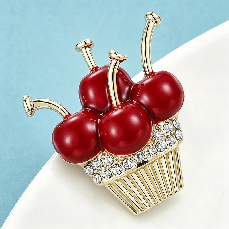 PENDRA Cherrycupcake Cherry Cupcake Brooch