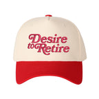 Desire to Retire Embroidered Trucker Hat - Adjustable Snapback Cap with Embroidered Letter Patch, Breathable Unisex Cap Suitable