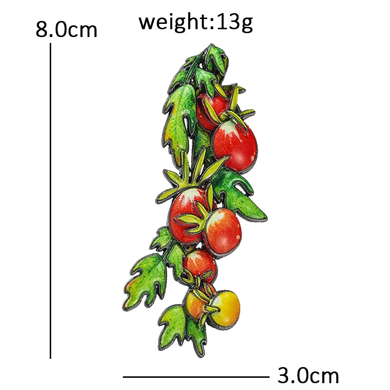 PENDRA Cherryroma Cherry Tomato Brooch