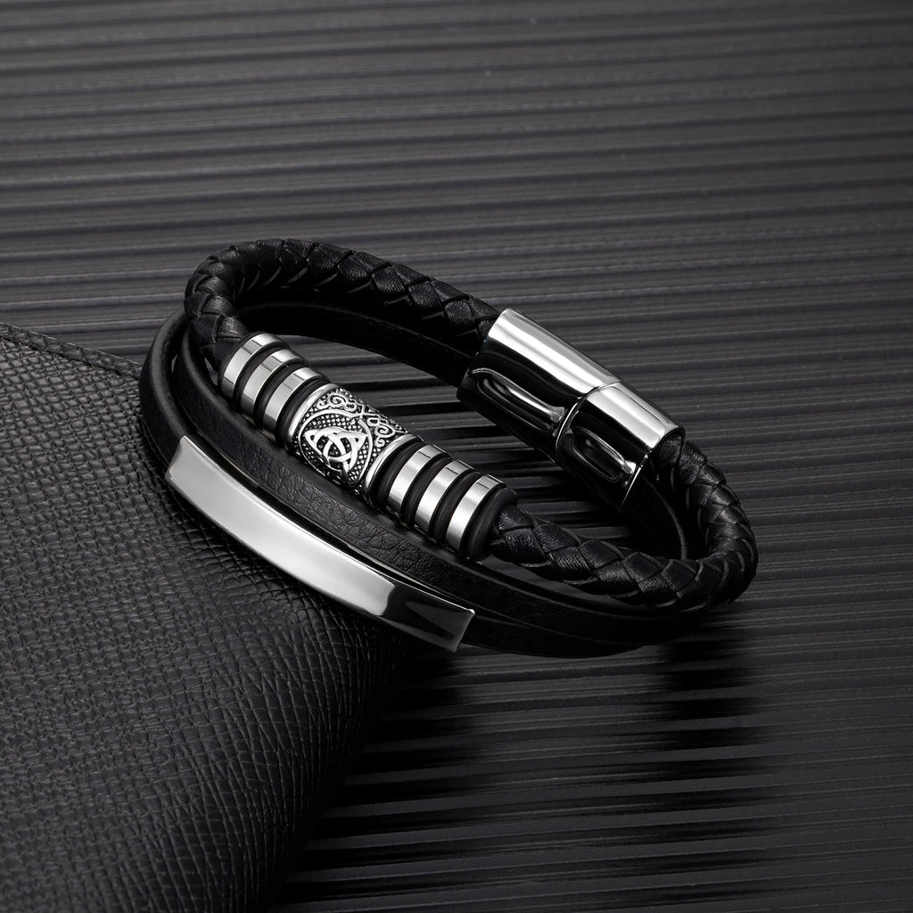 PENDRA Rune Classic Leather Bracelet