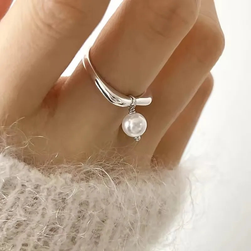VENTFILLE 925 Sterling Silver Double Layer Vintage Twisted Ring For Female Gift Trend Open Adjustable Design Jewelry Wholesale