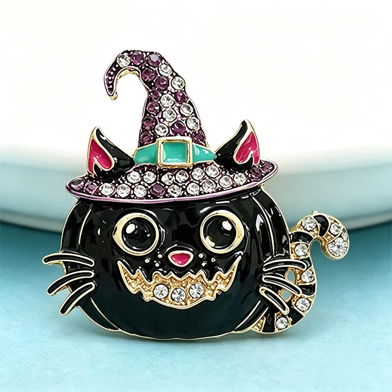 PENDRA Pumpkincat Cat Pumpkin Brooch