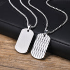 PENDRA Dog Square Dog Tag Necklace