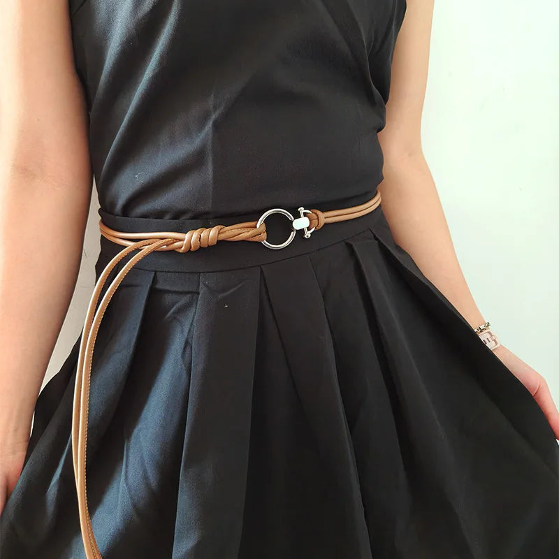 PENDRA Seraene Leather Rope Minimal Belt