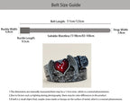 PENDRA Aureessa Leather Red Heart Buckle Heart Belt