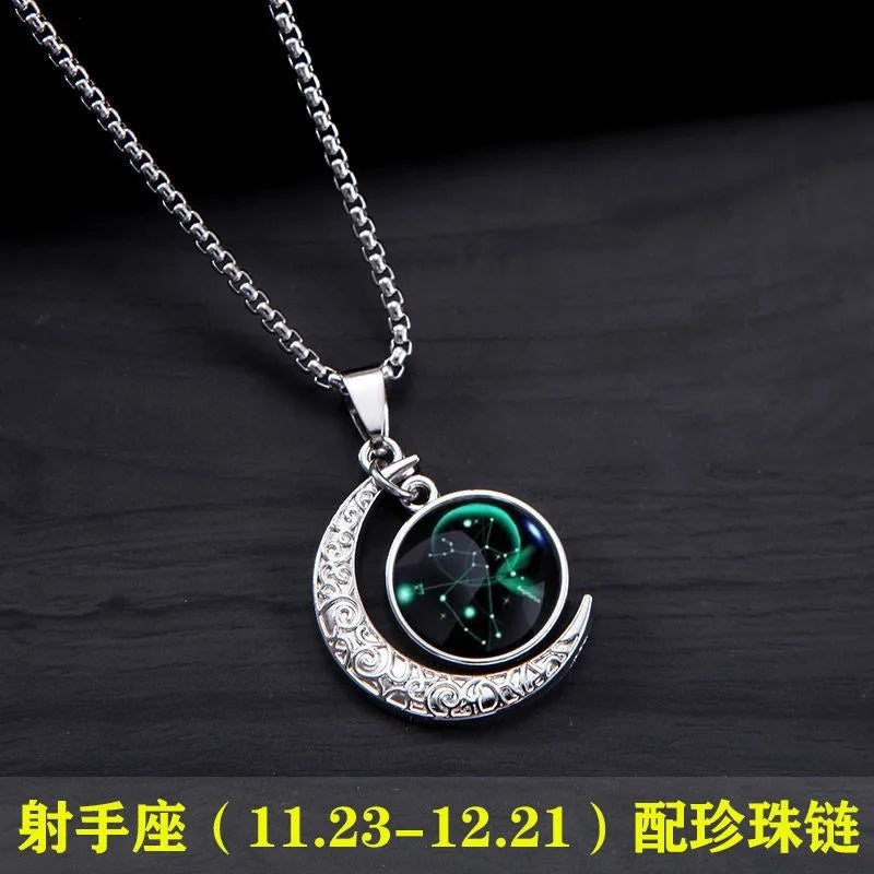 PENDRA Zodiacglow Luminous Twelve Constellations Pendant Necklace