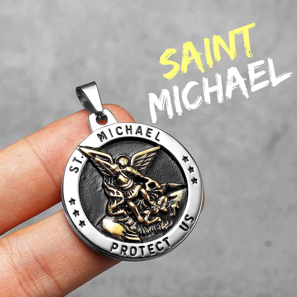 PENDRA St Michael Arch Steel Necklace