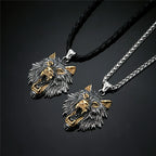 PENDRA Wolf Gold Viking Necklace