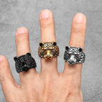 PENDRA Jaguar Leopard Animal Steel Ring
