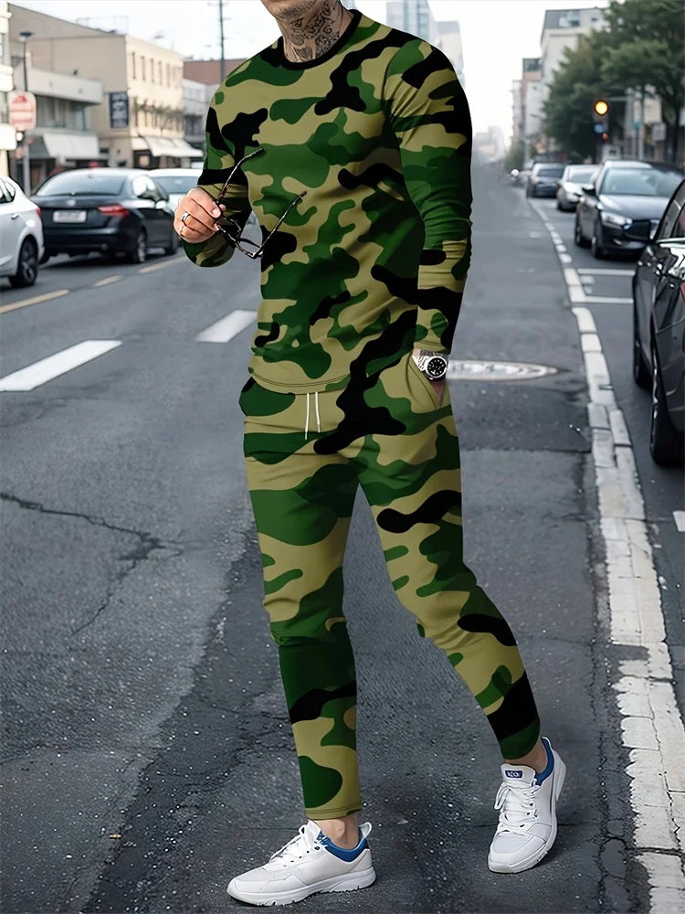PENDRA Graffiti Long-Sleeve Pajama Loungewear Set