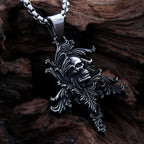 PENDRA Skullforge Retro Stainless Steel Skull Pendant
