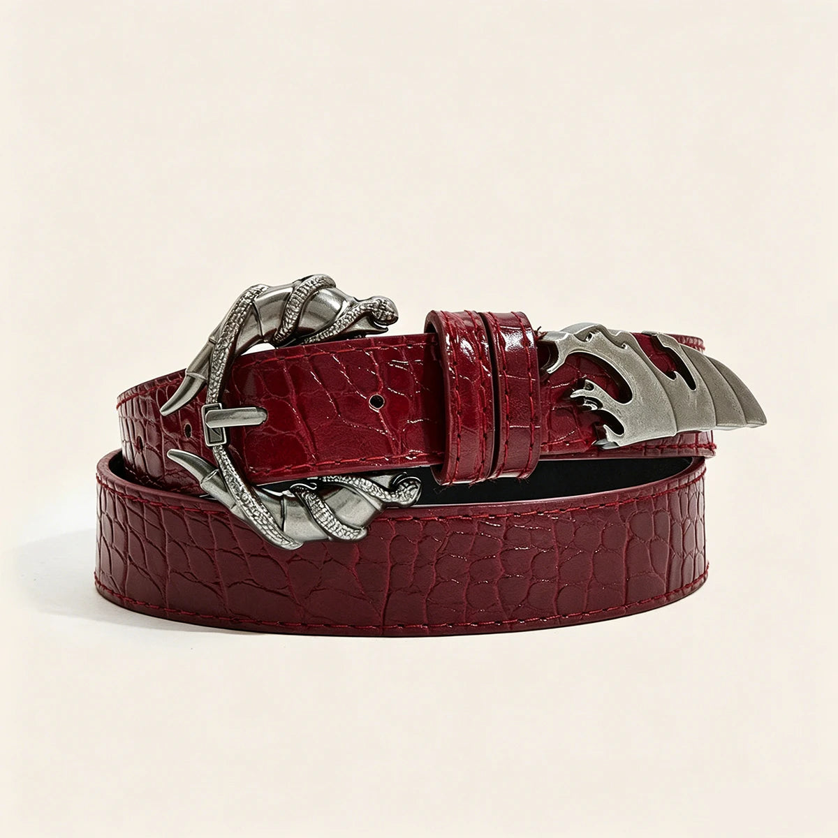 PENDRA Zaraarae Leather Black Designer Belt