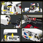 1536Pcs Building Block Race Car Trailer & Van Model Kit DIY Vehicle Transporter Se Assembly Construction Toy Educational Puzzle