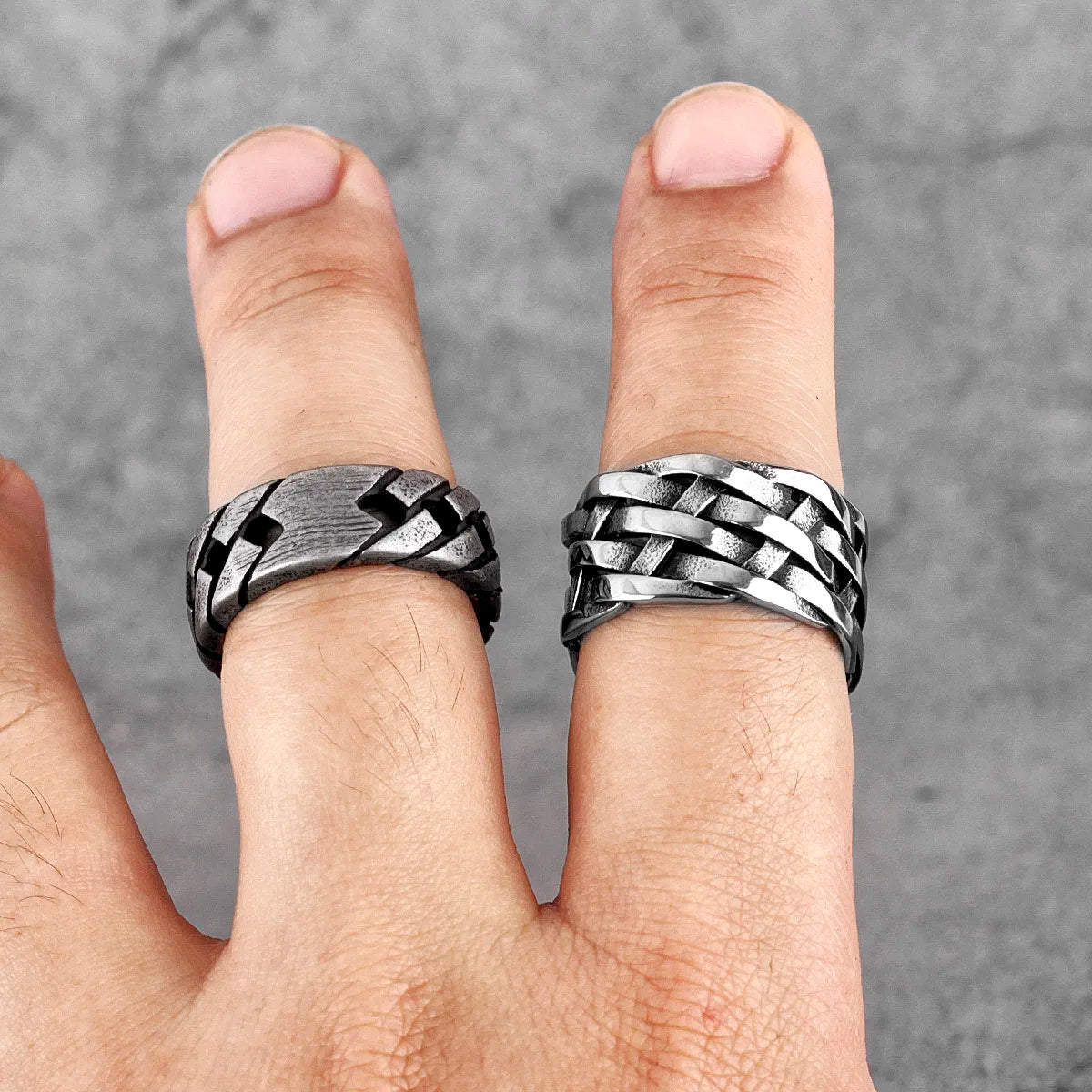 PENDRA Weaving Boyfriend Steel Ring