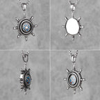 PENDRA Rudder Compass Steel Necklace
