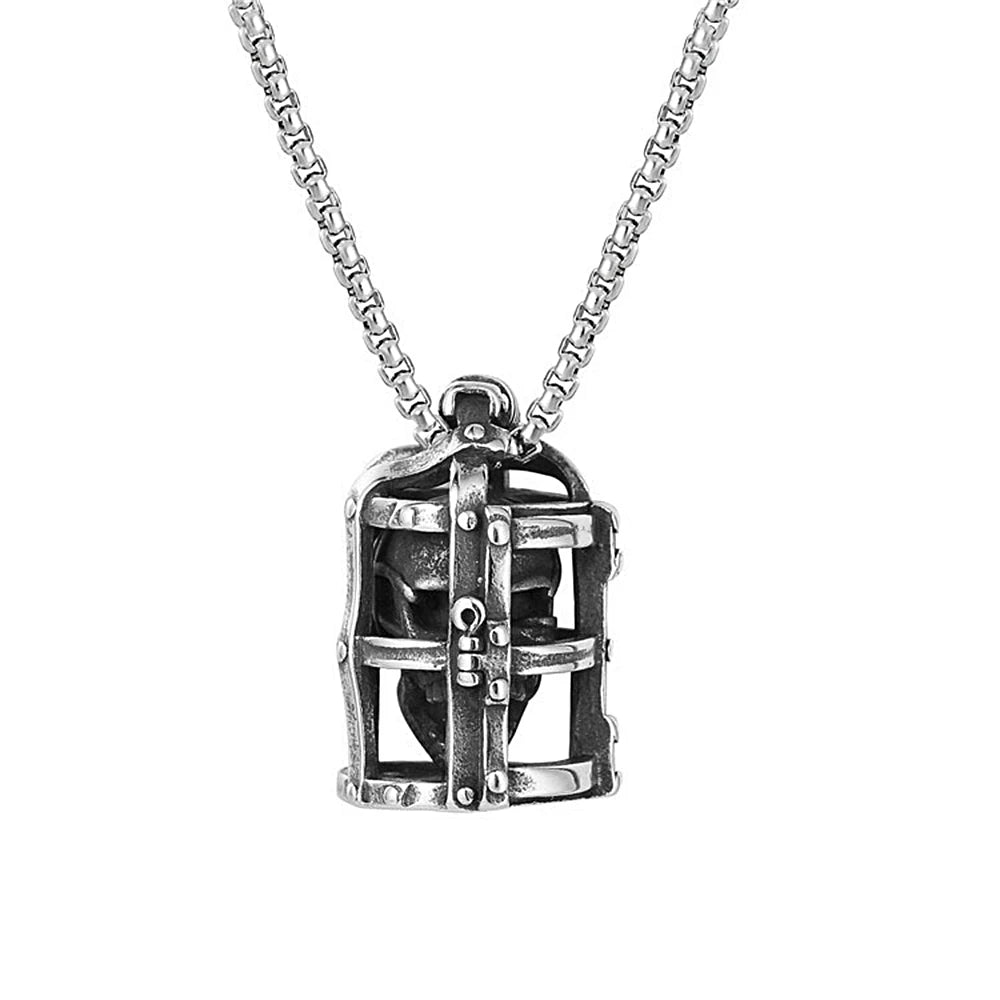 PENDRA Skullcage 316L Stainless Steel Cage Pendant