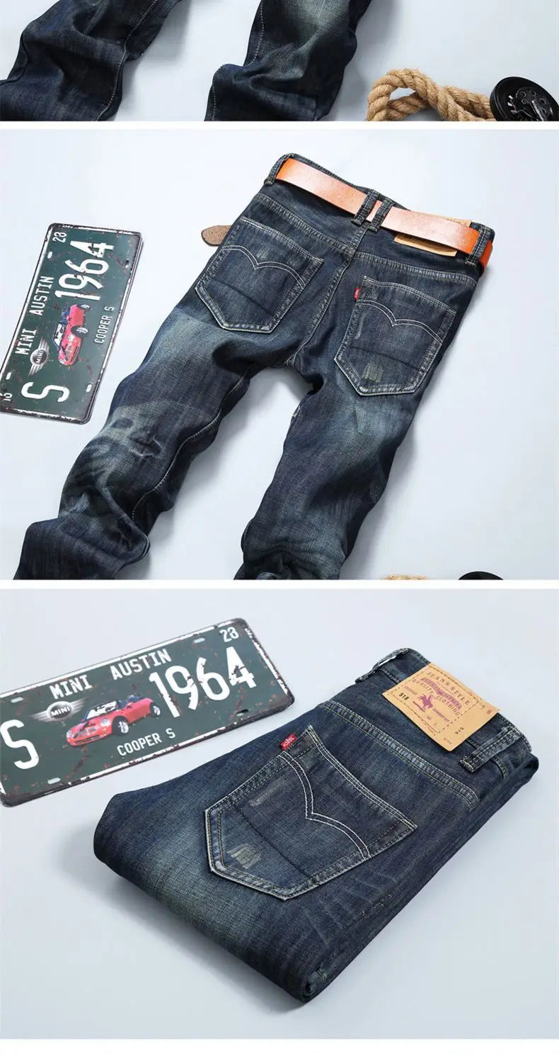 PENDRA Denim Straight Dark Pants
