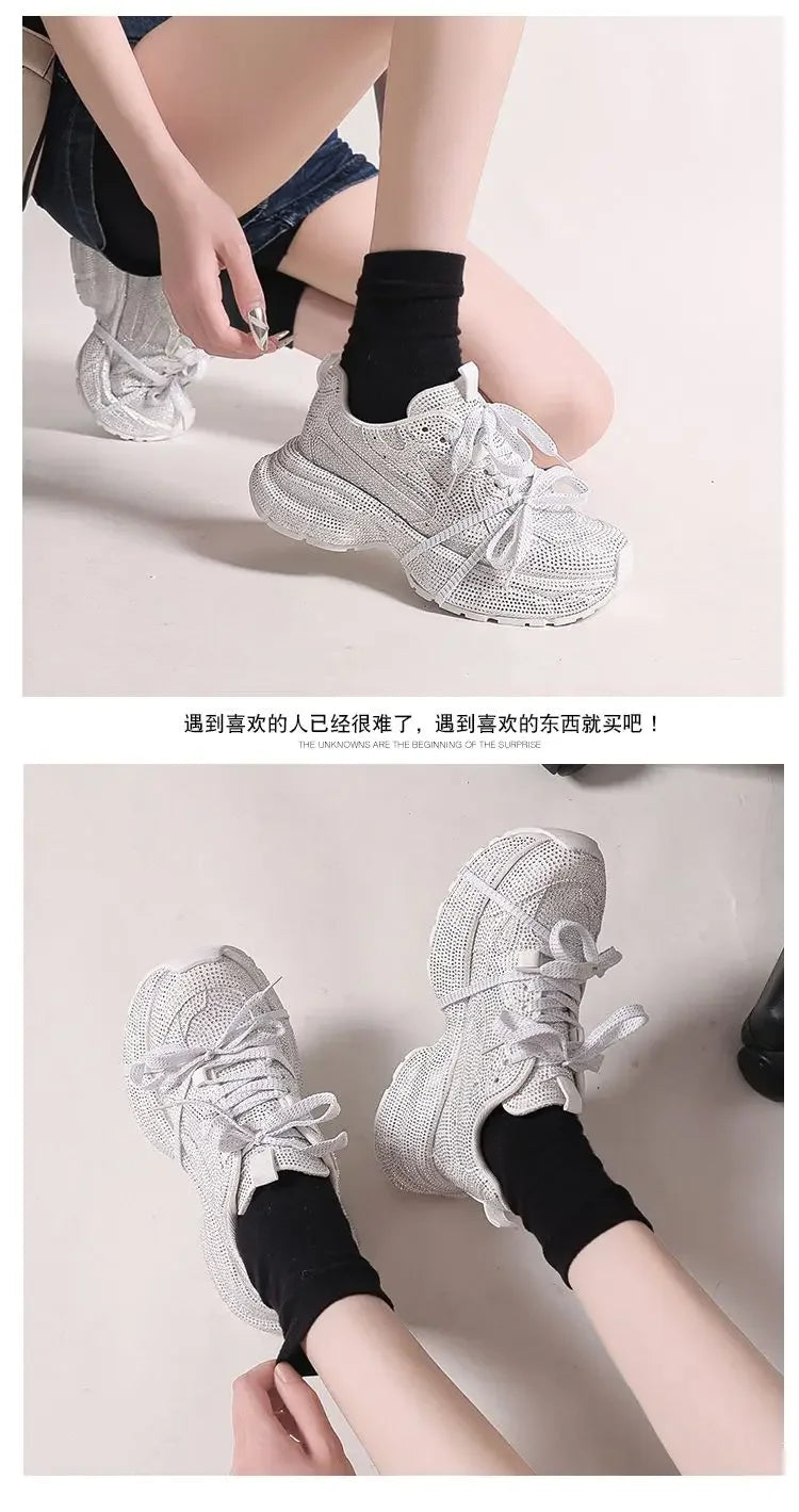 PENDRA Rhinestone Diamond Ins Shoes