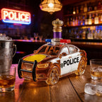 Novelty Police Car Liquor Decanter Crown Stopper Whiskey Dispenser for Bar Collectors