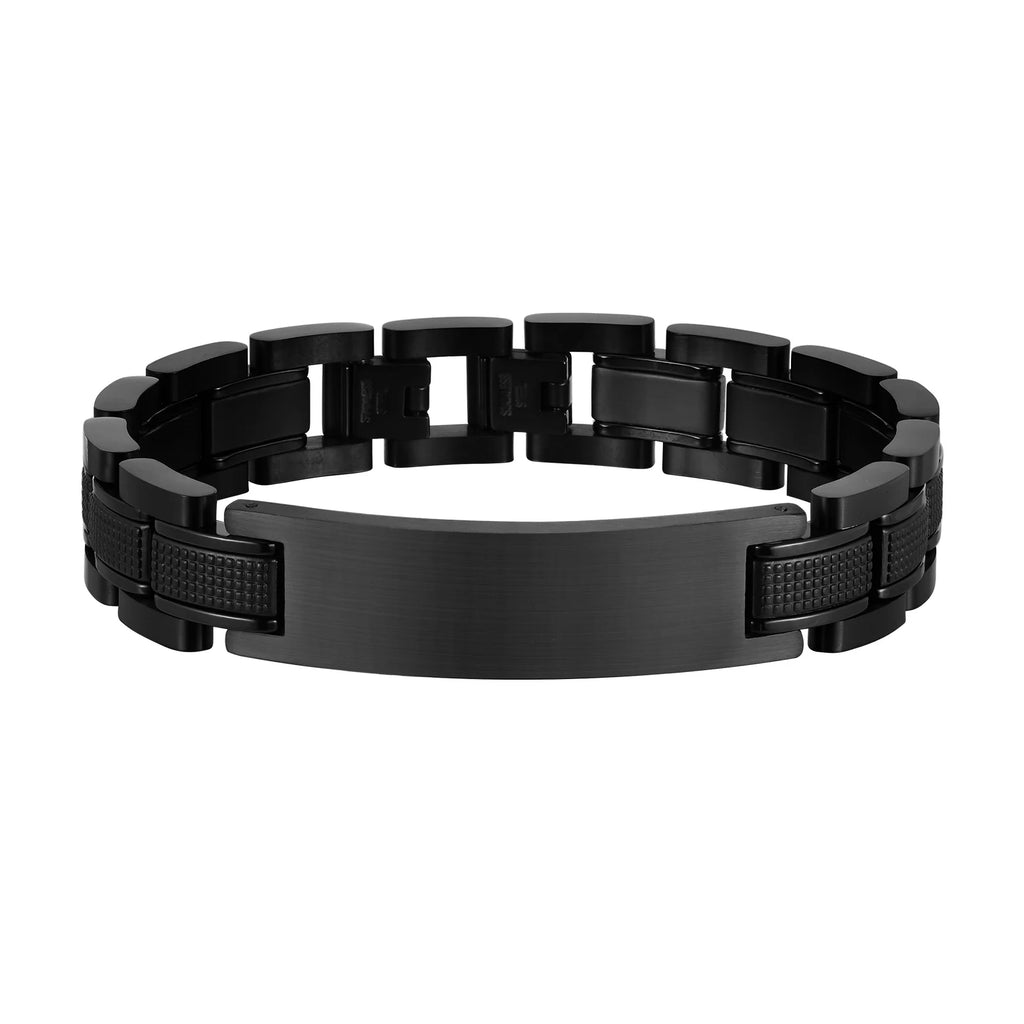 Customized Watch Band Bracelet for Men,Personalized Stainless Steel Chunky Bracelet,Luxury DAD Husband Boyfriend Gift