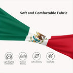 1pc Mexican Flag Sweat Absorbent Headband for Yoga & Running - Unisex Sports Hairband with Vibrant Green, White & Red Stripes an