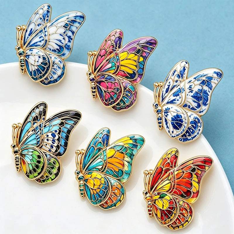 PENDRA Colorful Butterfly Brooch