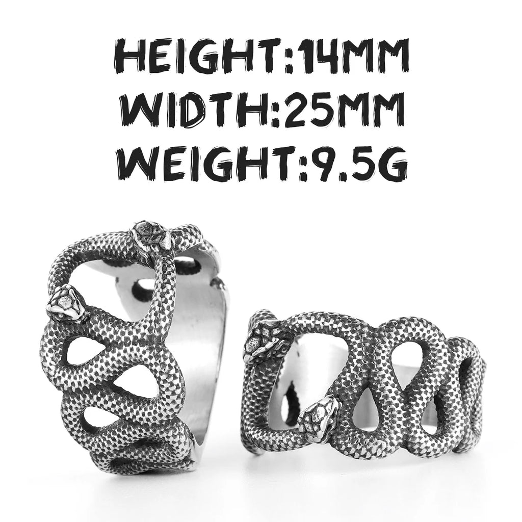 PENDRA Snake Animal Doublefor Steel Ring