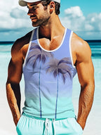 PENDRA Printed Sleeveless Palm T-Shirt
